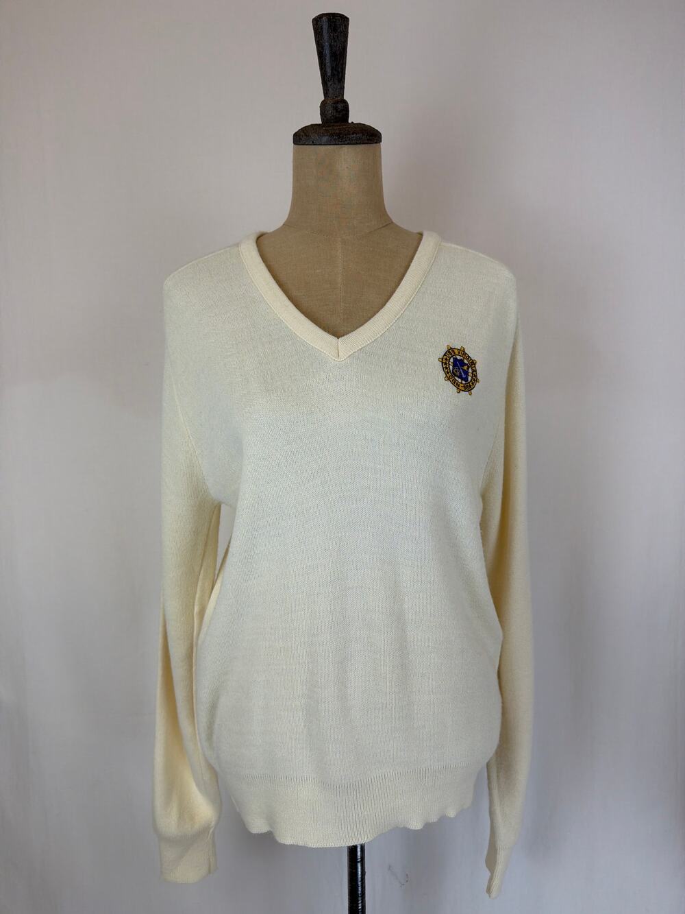 Vintage 90's Pine State  USS Virginia  Acrylic Sweater Medium #0614